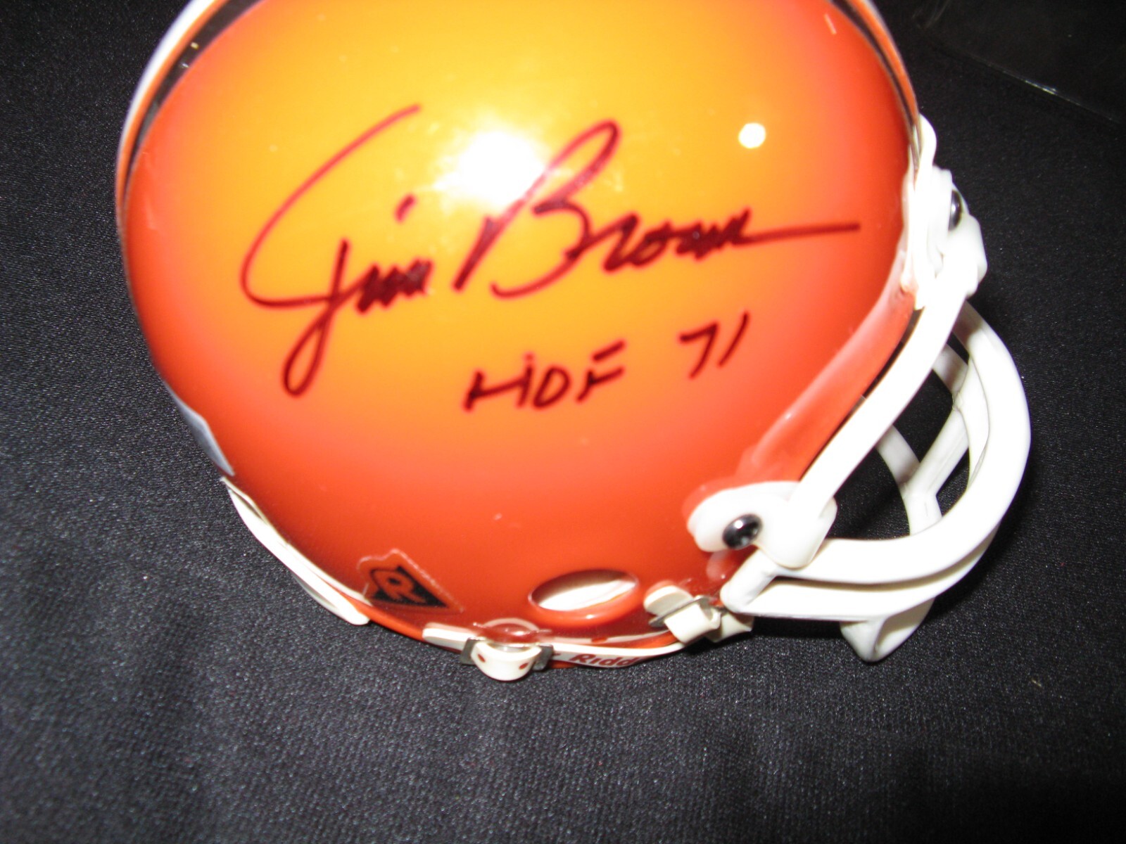 Jim Brown Autographed Signed Cleveland Browns Mini Helmet Beckett 