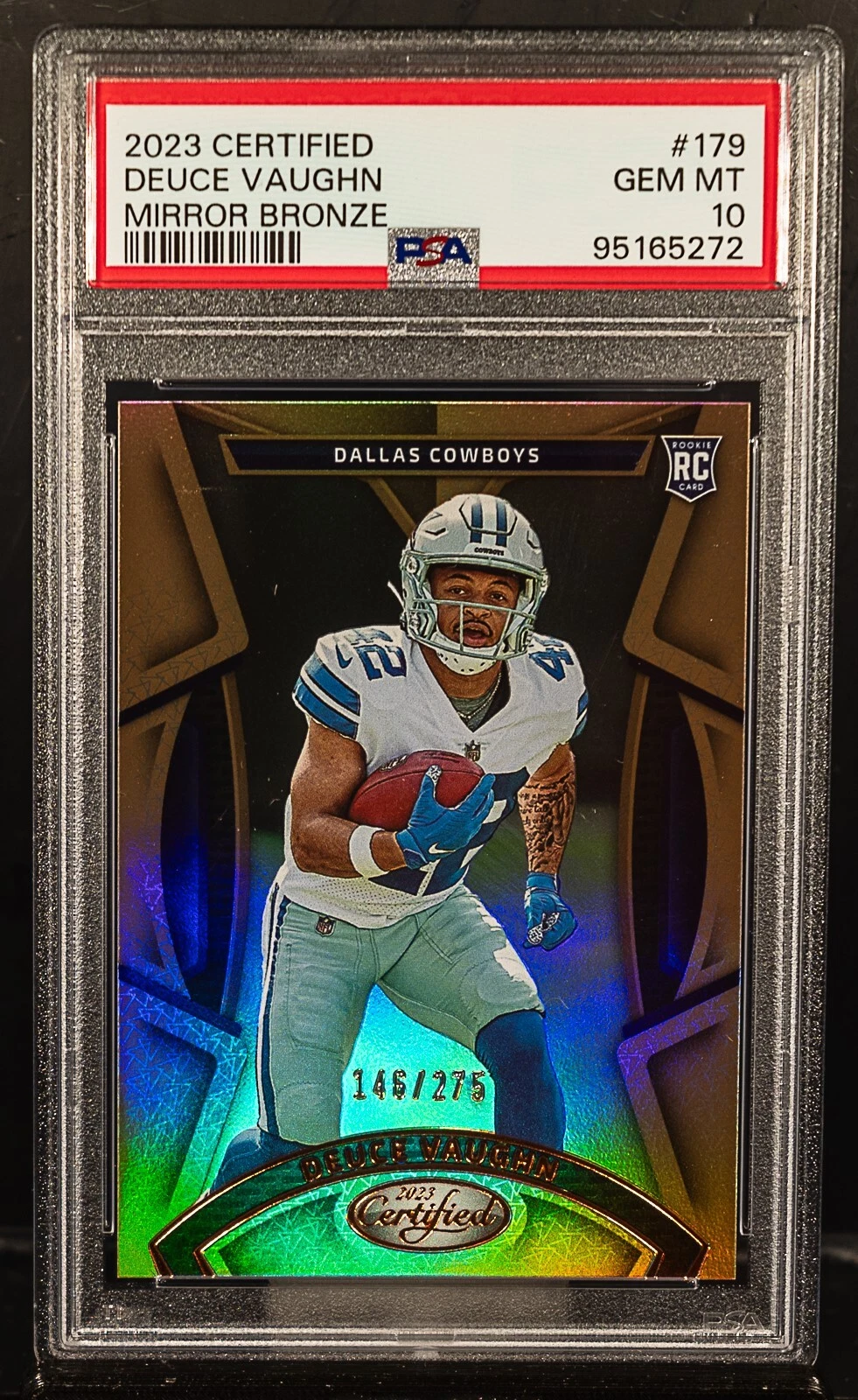 Deuce Vaughn Panini Certified #179 Mirror Bronze