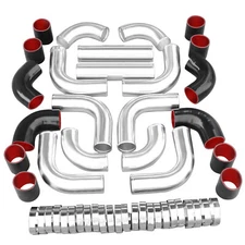 12PCS Universal 2.5" Intercooler Piping Kit & T-Bolt Clamps & Silicone Coupler