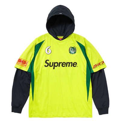 Supreme Hooded Soccer Jersey Bright Green Size XL Brand New Supreme Hooded Soccer Jersey Bright Green Size XL Brand New