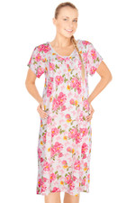 JEFFRICO Nightgowns For Women Short Sleeve Soft Sleepwear Comfy Nightshirts NEW