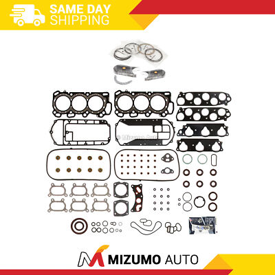 Full Gasket Set Bearings Rings Fit 03-10 Honda Acura TL MDX 3.5L SOHC J35A5