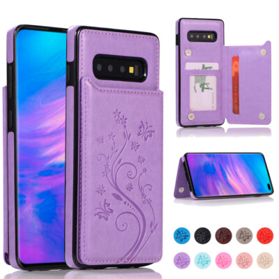 Case For Samsung Galaxy S10 S9 S8 Plus S7 Magnetic Leather Wallet Phone  Cover