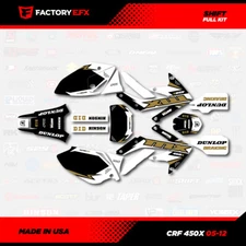 Black & Gold Shift Racing Graphics kit fits Honda Crf450X 05-18 Crf 450X