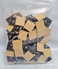 3/4" x 3/4" Rubber Adhesive Mounting Pad, Black, Cobra, 100pc