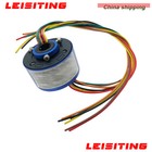 NEW 6Wires 380V AC/DC 10A 12.7MM Dia Metal Capsule Conductors Slip Ring Blue