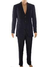 Carlo Pignatelli Ceremony Complete Dress Vest Jacket Mens Black Stripes Size 50