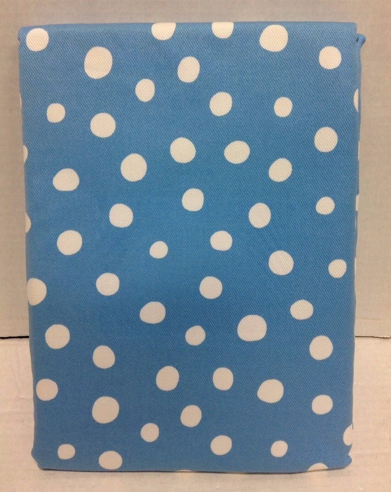 Pottery Barn Kids Polka Dot Window Curtains Drapes Panels 44x84 BLUE Pole Pocket - Image 3 of 4