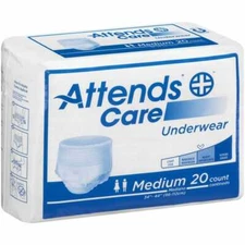 Attends Unisex Regular Absorbency Underwear Medium 34'' - 44'', Case of 80