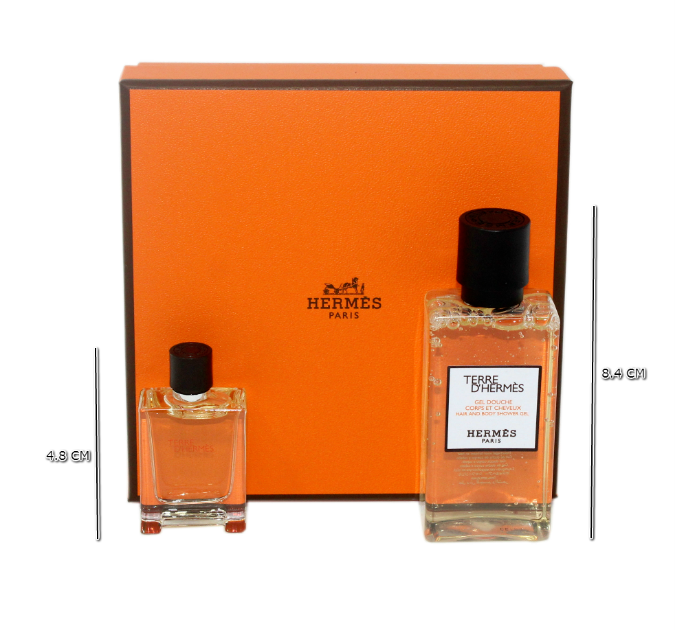 TERRE D'HERMES BY HERMES MINIATURE SET WITH PARFUM SPLASH 5 ML