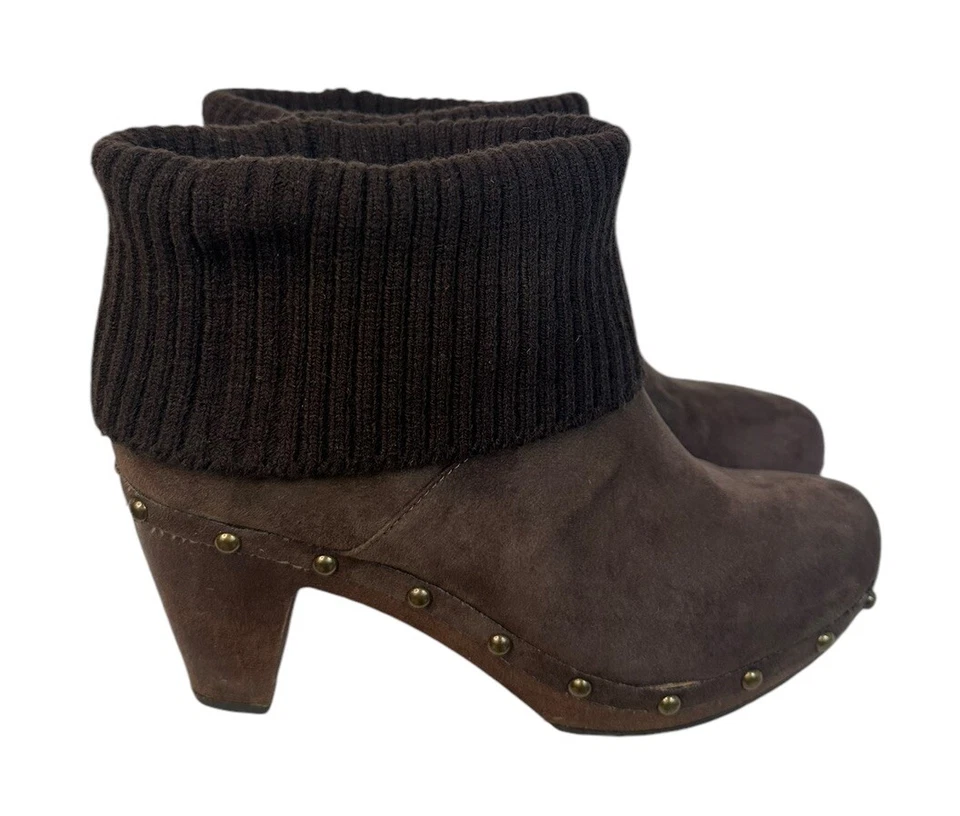 Kathy Van Zeeland Marrón Suéter Puño Plataforma Botines Mujer Talla 7.5 Foto 2 de 4