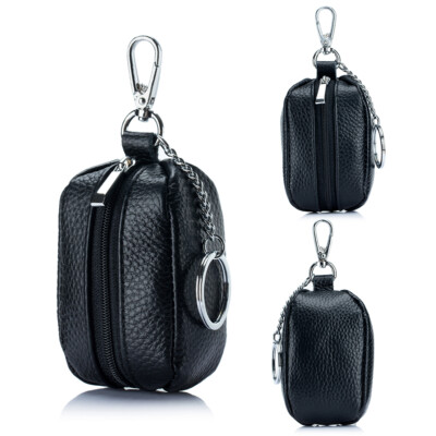Women Mini Leather Purse Coin Card Key Ring Wallet Pouch Zipper Small Change Bag
