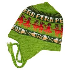 New Peru Peruvian Alpaca Trendy Handmade Soft Knit Reversible Chullo Beanie Hat