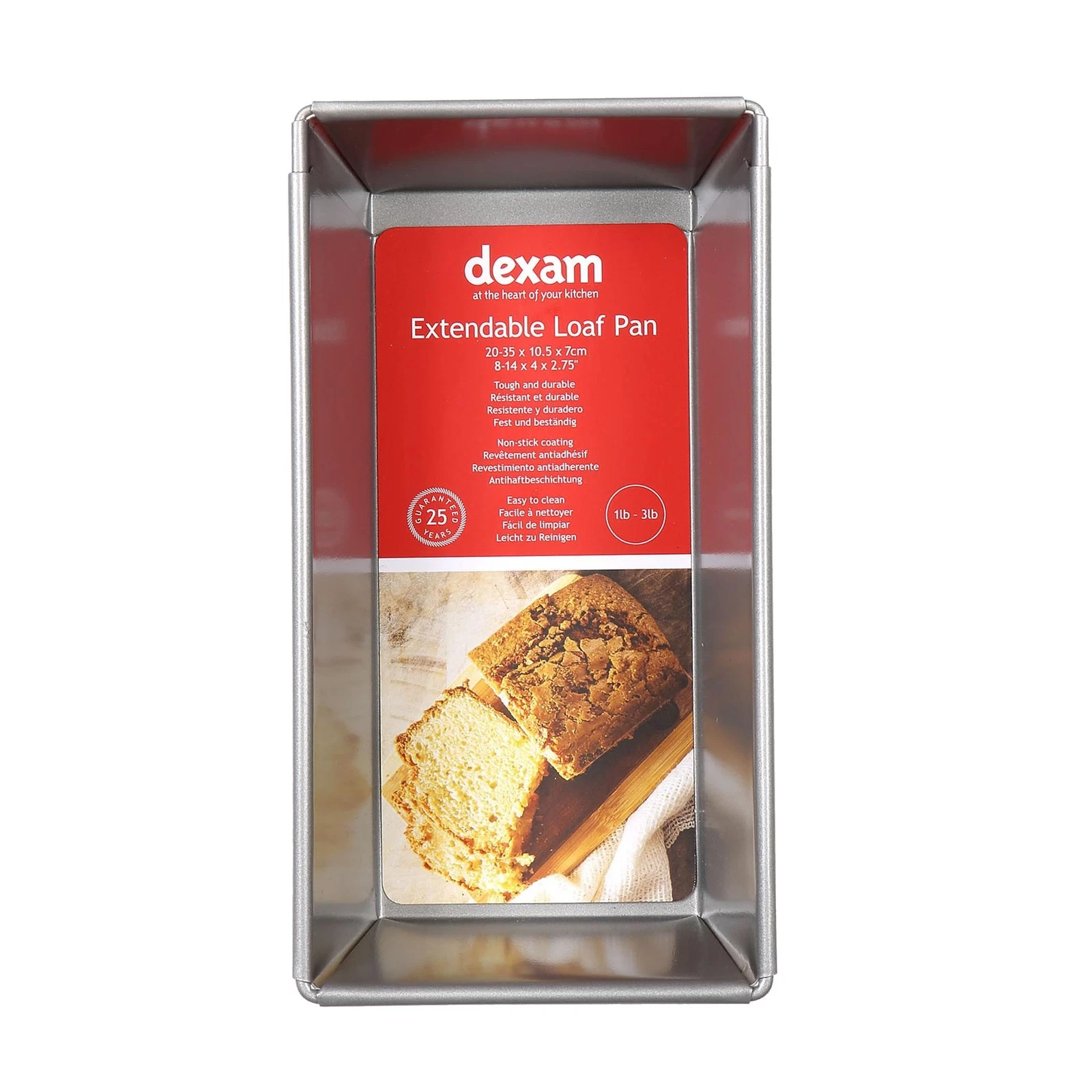 Dexam 1-3lb Non-Stick Extendable Loaf Pan