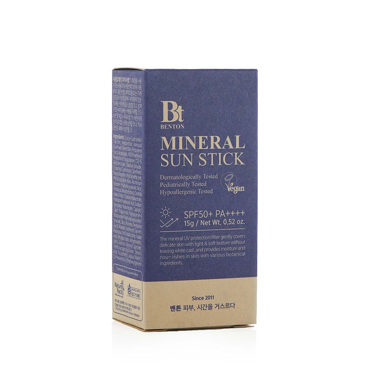 BENTON Mineral Sun Stick SPF50+/ PA++++ 0.53oz / 15g Lasts
