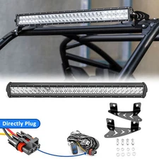 WEISEN 32" Straight LED Light Bar Upper Roof Brackets For Polaris RZR Pro R 2/4