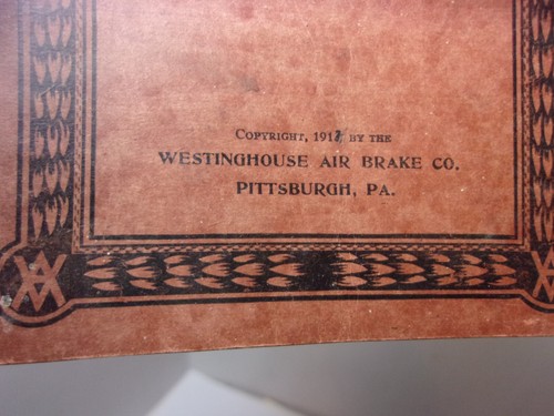Antique Westinghouse No 5032 Locomotive Brake Equipment Pamphlet Book No. 6 1917 - Picture 2 of 10