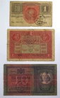 [R3867] 1, 2, 2X10, 20, 100 + 1000 Crowns, Stamped Fiume Rijeka