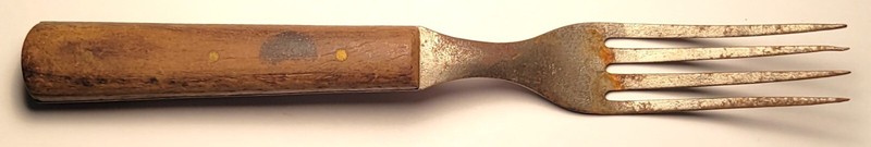 Four Tine Wood Handle Fork Civil War Indian War Victorian