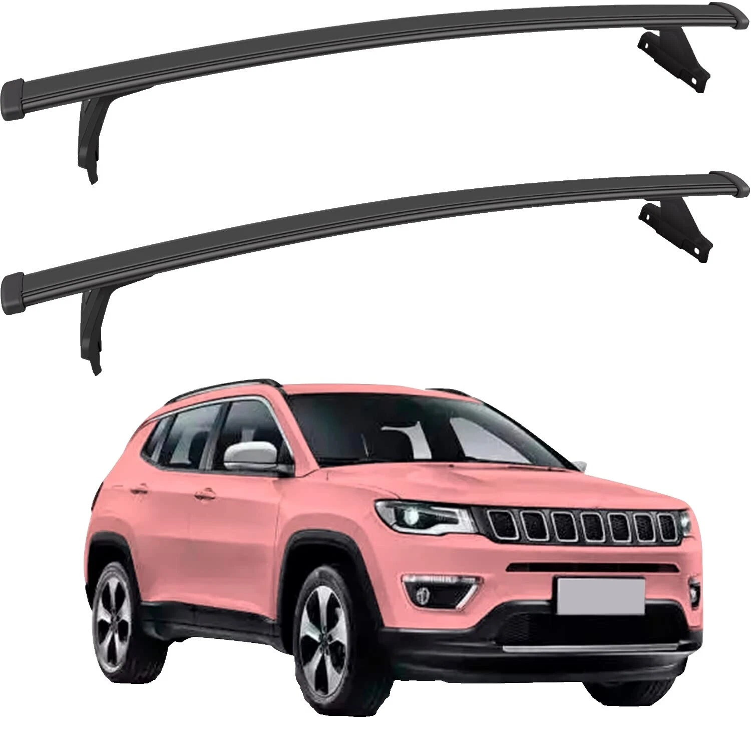 Para coche y camión Jeep Negro Bastidores de Techo y barras transversales