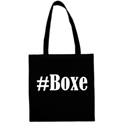 Tasche Beutel Baumwolltasche #Boxe Hashtag Einkaufstasche Schulbeutel Turnbeutel