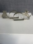 ANTIQUE c1920 PLAYFUL / CAT KITTEN And  DOG NAPKIN RING HOLDER. Vl — photo 1