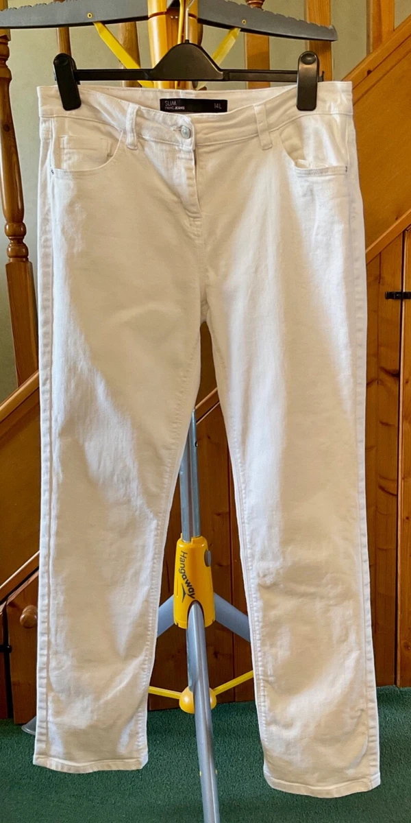 Cotton jeans hotsell white colour