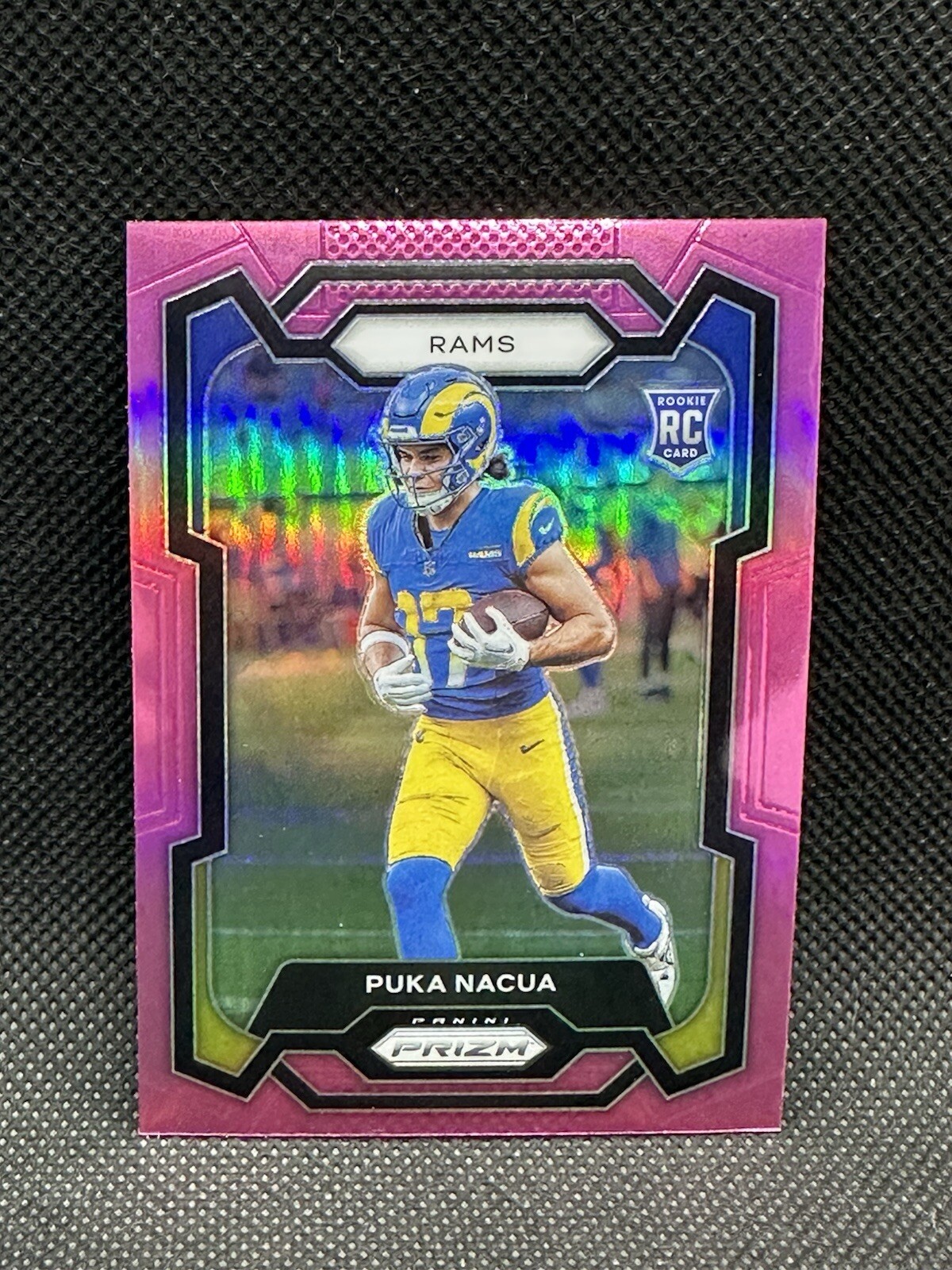 PUKA NACUA 2023 PANINI PRIZM PINK PRIZM ROOKIE RC #357 LOS ANGELES RAMS