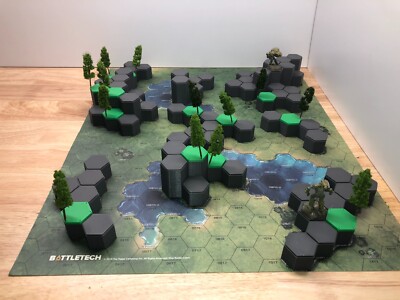 Hills for Grassland Lakes - 3D Printed Battletech Terrain & Hills