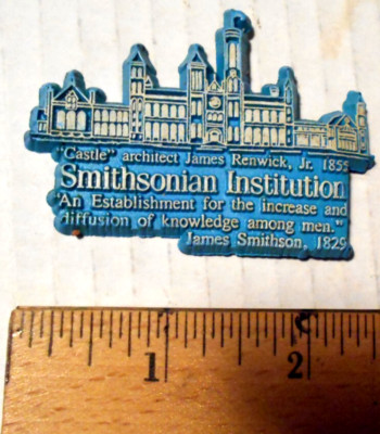 Smithsonian Institution James Renwick Vinyl Vintage Tourist Magnet