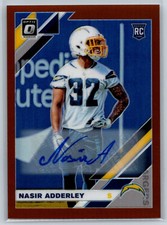 2019 Donruss Optic Nasir Adderley Rookie Auto Bronze Prizm RC #128