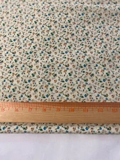 Vintage tiny floral print on off white/cotton polyester fabric 1 yd 29" x 44"