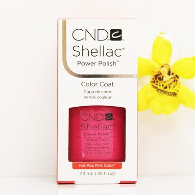 CND Shellac Power Polish Soak off Gel Polish Hot Pop Pink 0.25oz #40519