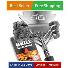 Grill Brush and Scraper Bristle Free Safe BBQ Brush for Grill 18'' Stainl...