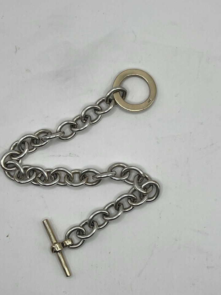 CB Stark Signature Toggle Bracelet - 14k With Sterling Silver - 7.5” | eBay