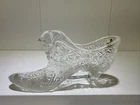 Vintage Fenton Shoe Slipper Cat Head Daisy Button  Art Glass