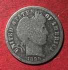 1899S US Barber SILVER Dime "San Francisco" Mint! Lower Mintage! Good! Old Coin!