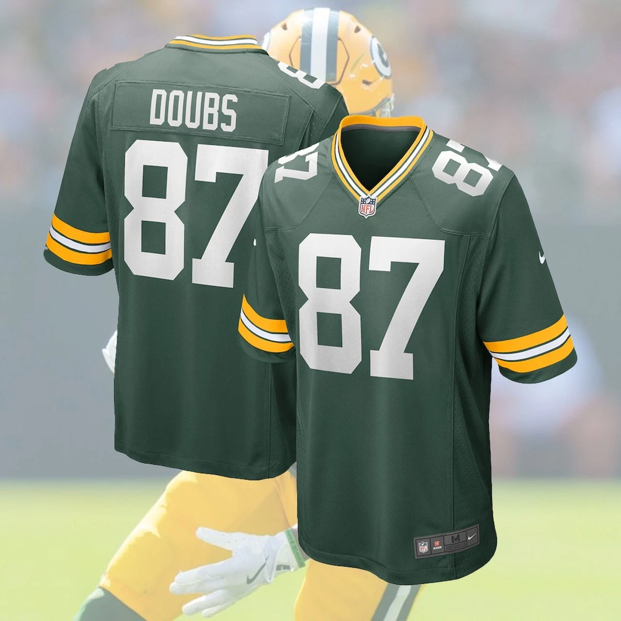 Stitched Doubs #87 Green Bay Player Name & Number Gift Fan