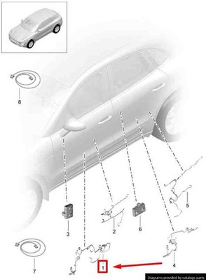 PORSCHE MACAN 95B Türkabel vorne rechts LHD 95B971030CE NEU ORIGINAL