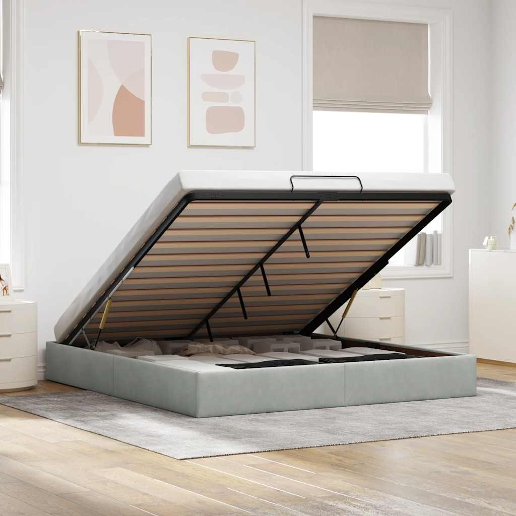 Struttura Letto Pouf senza Materasso 180x200 cm in Velluto 2805531