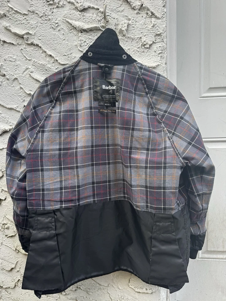 Chaqueta de algodón encerado Barbour Bedale para hombre C40 negra hecha en Inglaterra talla L (2021) Foto 3 de 4