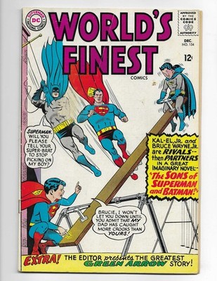 World's Finest 154 1965 DC Comics VG- 3.5 Batman Superman Robin Green Arrow