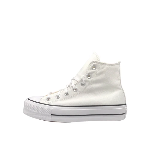 CONVERSE COD.560846C SPORTIVE DONNA CTAS LIFT HI IN TELA COL.WHITE BLACK