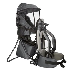 ClevrPlus Baby Backpack Camping Hiking Child Toddler Carrier Shade Visor, Grey