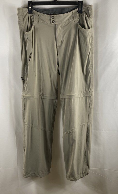 Columbia Women's Tan Omni-Shield Stretch Convertible Hiking Cargo Pants Sz 14