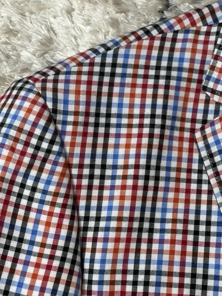 Chaqueta deportiva a cuadros para hombre Inserch azul rojo negro talla 3XL, hecha en Italia Foto 4 de 4