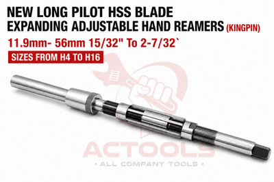 Expanding Adjustable Hand Reamers With Long Pilot 6 HSS Blade 15/32'' To 2-7/32''