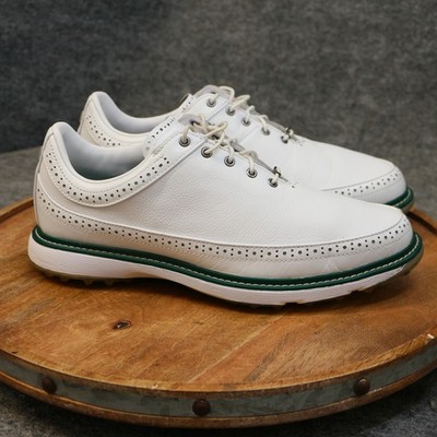 Adidas MC80 Mens Size 8.5 US Spikeless Golf Shoes White Collegiate Green IE3526