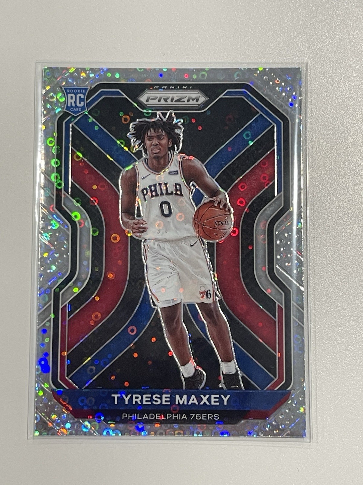 2020-21 Panini Prizm Tyrese Maxey #256 RC Rookie Fast Break Disco Prizm SP