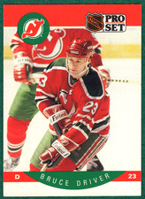 Bruce Driver - 1990-91 Pro Set #166 - New Jersey Devils Hockey Card